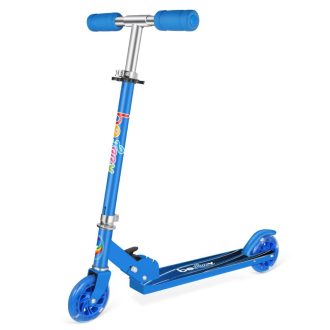   BELEEV Összecsukható Gyerekroller LED Világító Kerekekkel, 3 Fokozat Magasságállítás, 3-12 Év, kék
