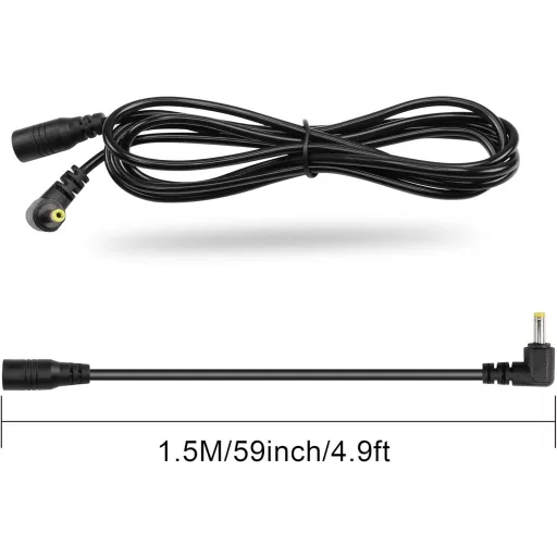 GINTOOYUN DC4017 Tápkábel Hosszabbító 1,5m - 90 Fokos DC 4.0x1.7mm Csatlakozó PSP, Kamera, Elektromos Fogkefe Készülékekhez