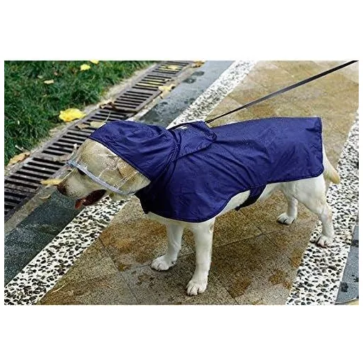 Könnyű, Vízálló, Hordozható Kutya Esőkabát fényvisszaverő anyaggal, Kék XS méretben Újracsomagolt termék