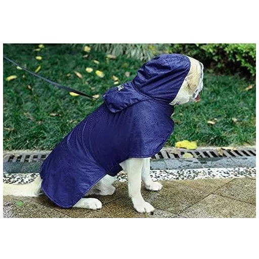 Könnyű, Vízálló, Hordozható Kutya Esőkabát fényvisszaverő anyaggal, Kék XS méretben Újracsomagolt termék