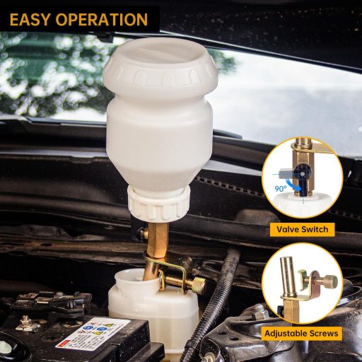 GOTLUCK Féktöltő Légnyomásos 2L Fékvédelem Szilikon Csővel és Adapter Készlet
