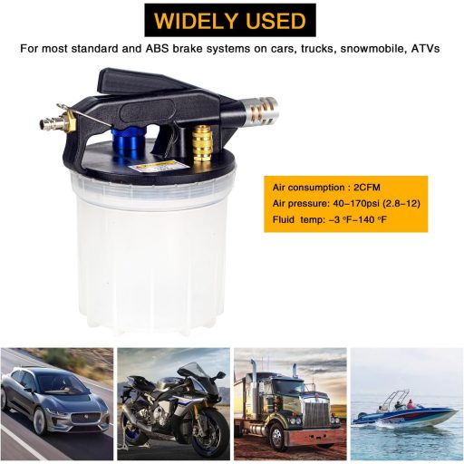 GOTLUCK Féktöltő Légnyomásos 2L Fékvédelem Szilikon Csővel és Adapter Készlet