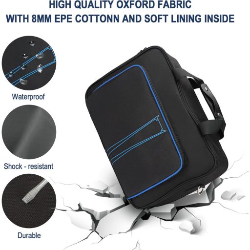 HUIJUTCHEN PS5 hordtáska vízálló kék konzol és kontroller tárolóhoz