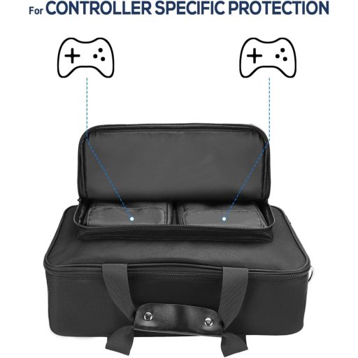 HUIJUTCHEN PS5 hordtáska vízálló kék konzol és kontroller tárolóhoz