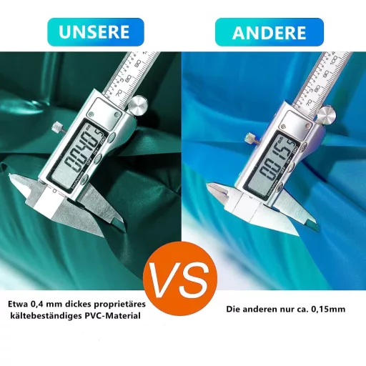 Pernă de aer Tygryskr pentru iernat piscine (2x4m) - Pătură protectoare anti-îngheț, pernă de protecție, durabilă și rezistentă, pernă de aer rezistentă la frig pentru protecția piscinei iarna