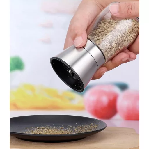 HUPECHAM Rozsdamentes Só és Bors Őrlő Kerámia Malommal Állítható