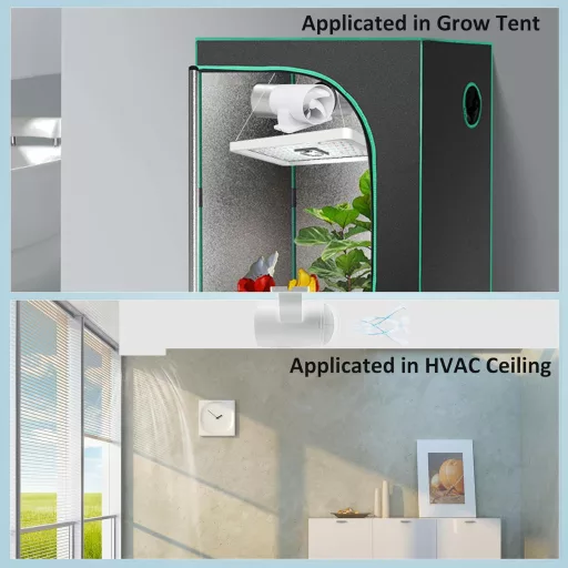 Ventilator de conductă 100 mm pentru baie, bucătărie și WC, cu viteză reglabilă