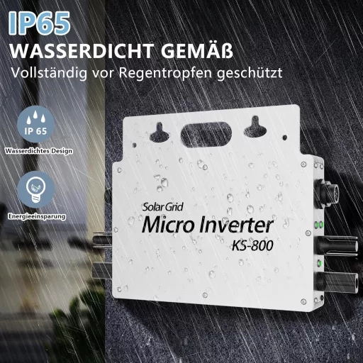 E-POLAR Erkély Napelemes Rendszer 800W - Vízálló IP65 Inverter WLAN Alkalmazással Balkony Power Station