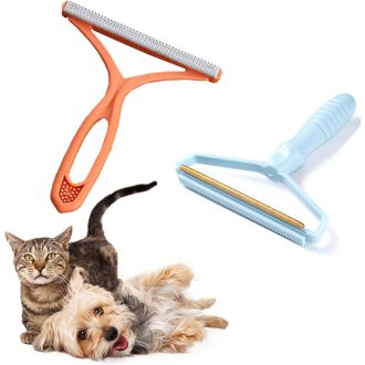   KOBOKO Čarobna četka za uklanjanje dlaka - 2 kom, dvostrana, prijenosna (ružičasta, plava)