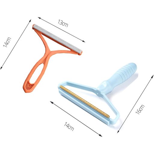 KOBOKO Čarobna četka za uklanjanje dlaka - 2 kom, dvostrana, prijenosna (ružičasta, plava)