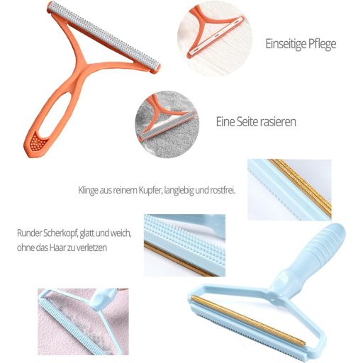 KOBOKO Čarobna četka za uklanjanje dlaka - 2 kom, dvostrana, prijenosna (ružičasta, plava)