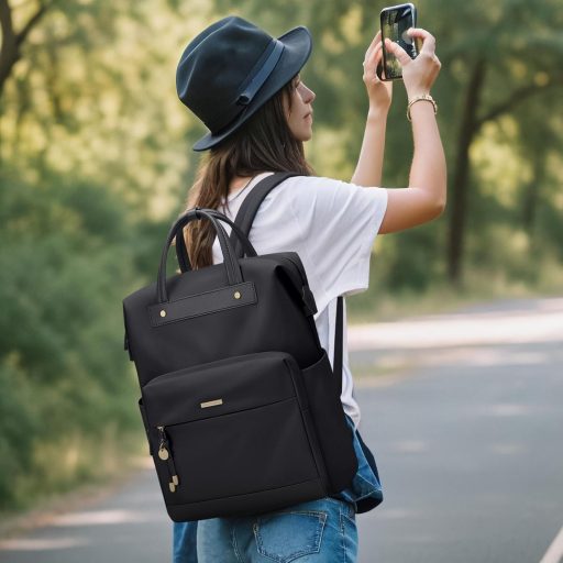 Rucsac Laptop Unisex GOLF QUALITY 15.6" pentru Școală, Călătorii și Birou, Negru