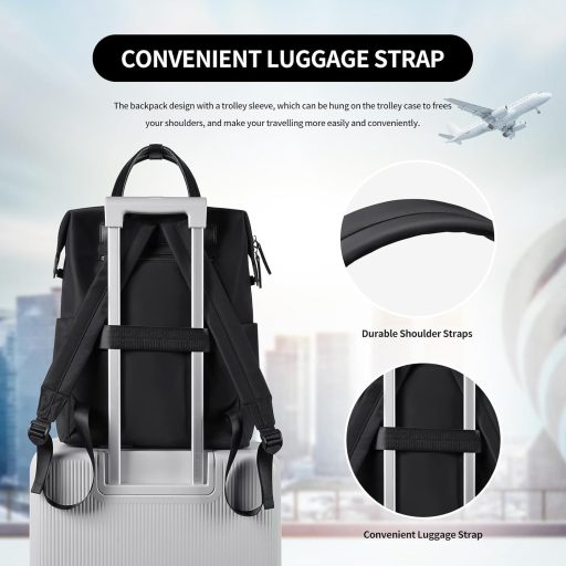 Rucsac Laptop Unisex GOLF QUALITY 15.6" pentru Școală, Călătorii și Birou, Negru