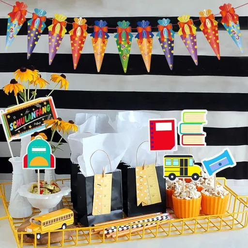 Súprava dekorácií na začiatok školy - Prvý deň v škole