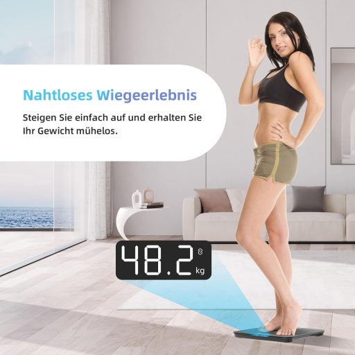 Healthkeep digitális személymérleg 180 kg-ig, LED kijelzővel és edzett üveggel