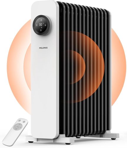 Radiator cu ulei cu 13 elementi PELONIS 2500W cu telecomandă - Încălzitor electric mobil cu termostat, temporizator de 24 de ore, 3 trepte, protecție la supraîncălzire