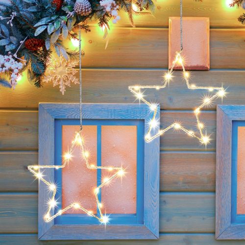 Ghirlandă luminoasă Joomer LED Stea - 8 Moduri Alb Cald, Decor Interior pentru Dormitor, Balcon, Nuntă
