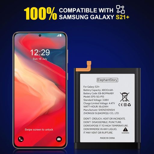 Batéria ElephantStory 4800mAh pre Samsung Galaxy S21+ Plus (SM-G996) - EB-BG996ABY Lítium-polymérová náhradná batéria so sadou na opravu