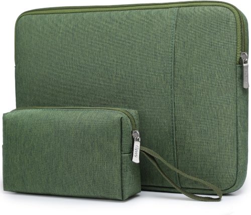 HYZUO 13,3-14 Colos Laptop Táska Szett MacBook Pro/Air, Surface Book, HP, Dell, Lenovo, Asus, Acer Készülékekhez - Fűzöld