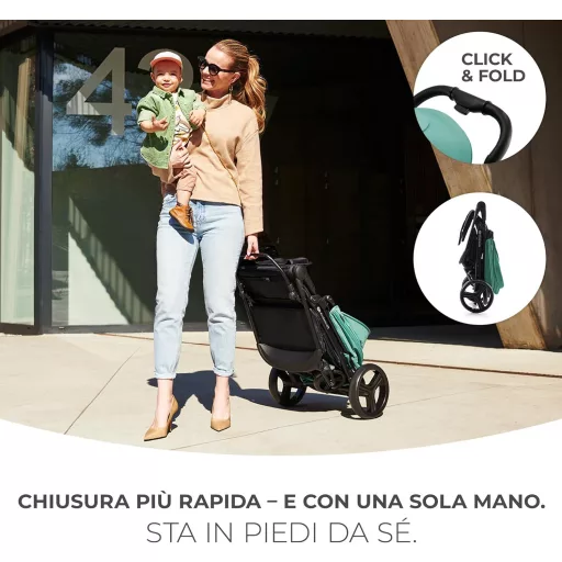 Kinderkraft RINE könnyű babakocsi 22 kg-ig, összecsukható, UV-szűrős vízálló verdák