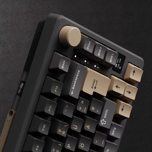 RK ROYAL KLUDGE M75 75% TKL Mechanická Herná Klávesnica, RGB Podsvietenie, OLED Displej, Hot-Swap Brown Spínače, Bezdrôtová/Bluetooth