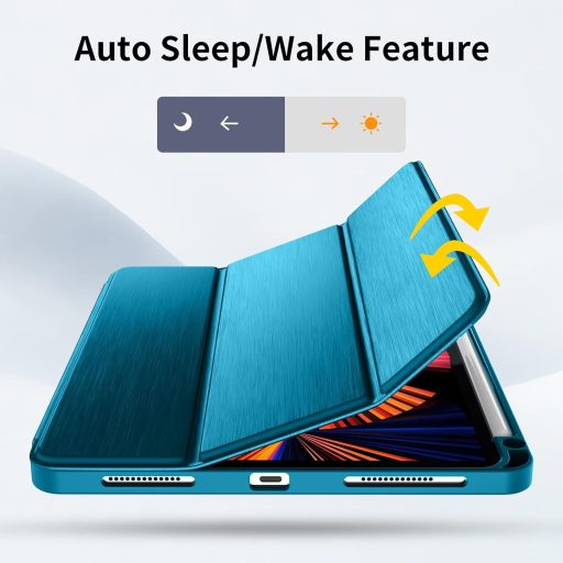 Husă Vobafe iPad Pro 11" 2022/2021/2020/2018, spate TPU cu suport pentru creion, albastră