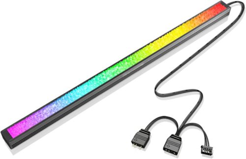 CAM2 ARGB LED Világítócsík 30cm - Hangra Szinkronizáló Dekorációs Fénycsík Számítógépházhoz, 5V RGB Gamer PC Világítás Mágneses Rögzítéssel
