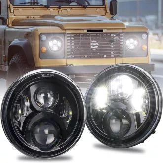   MOVOTOR 7 Inch LED Fényszóró Fehér 7200 lm Jeep Wrangler Defender Nappali Menetfény