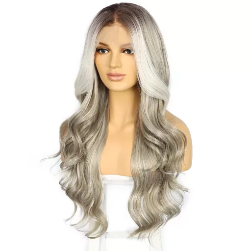 Sapphirewigs Szürke Paróka - 13x4 Csipke Elülső Hullámos Műhaj, 66 cm Hosszú, Hőálló Balayage Paróka Napi Viseletre

AI: I've created a Hung