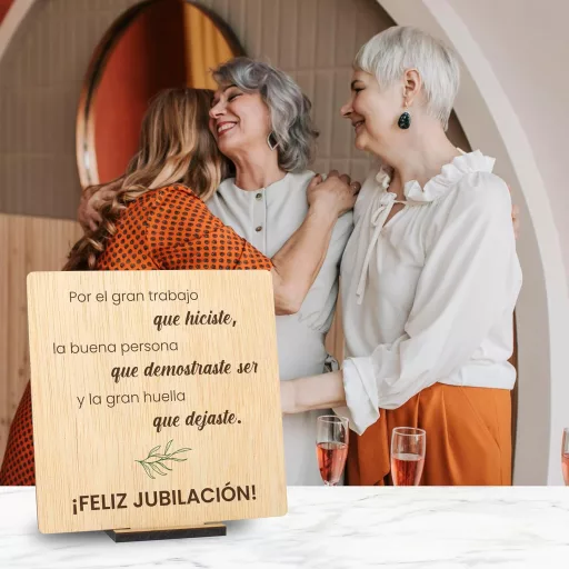 CONTRAXT Fa Nyugdíjas Ajándékkártya - Egyedi Köszöntő Kártya Kollégáknak, Főnököknek, Barátoknak, Tanároknak - Tartós Emlék Férfiaknak és Nő