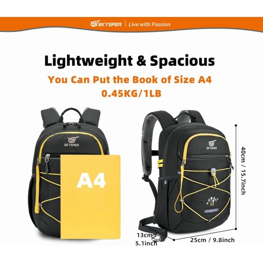 SKYSPER Gyerek Hátizsák 3-8 Év Fiúk Lányok Túrázáshoz Kényelmes