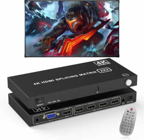 4K HDMI Video Wall Controller 2x2 - 8 Režimov zobrazenia, s Diaľkovým ovládaním