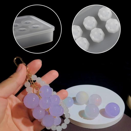 EPODA silikonski kalup za izradu nakita, kalup za izradu perli i narukvica s rupom