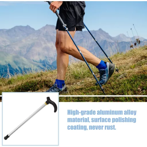 Healvian alumínium összecsukható sétabot csúszásmentes TPR fogantyúval magasságállítható nőknek