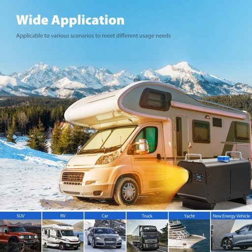 Încălzitor Diesel Redriver 8 kW 12V/24V cu LCD și telecomandă pentru mașină, camper, camion, barcă