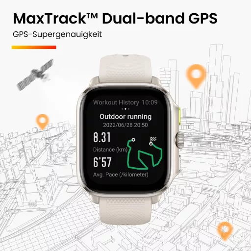 Ceas de alergare Amazfit Cheetah cu navigație GPS, monitor de ritm cardiac și hărți offline - Cheetah Square