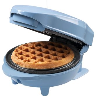  Bestron Mini Gofrisütő Klasszikus Gofrihoz, Antilengő Bevonattal, Retro Kék Design, 550W