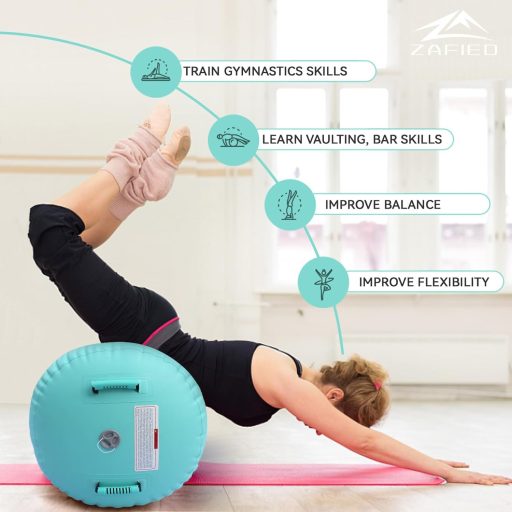 LUBAKED Felfújható Tornagymnasztikai Henger Levegős Roller Jóga Edzőmatrac Pumpával