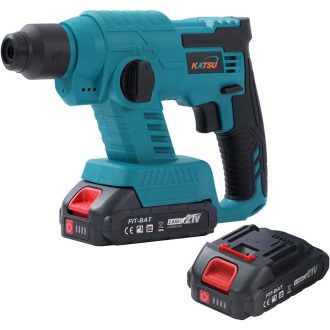   KATSU FIT-BAT 21V Akkus Fúrókalapács SDS Rotációs Fúrógép 2x1.5Ah Akkuval