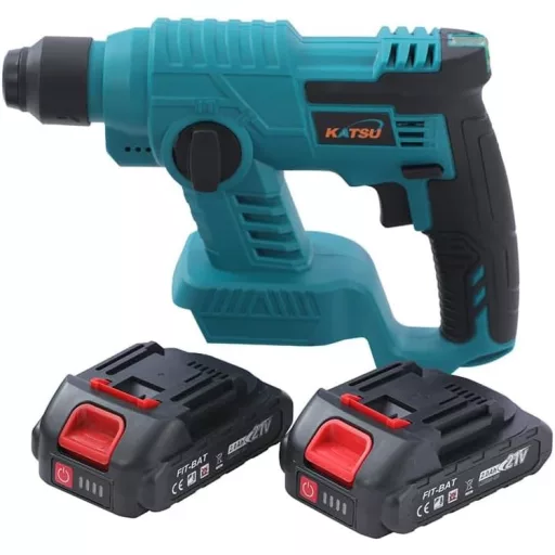KATSU FIT-BAT 21V Akkus Fúrókalapács SDS Rotációs Fúrógép 2x1.5Ah Akkuval