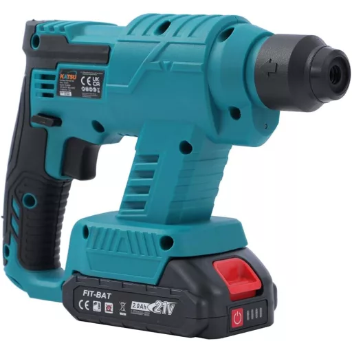 KATSU FIT-BAT 21V Akkus Fúrókalapács SDS Rotációs Fúrógép 2x1.5Ah Akkuval