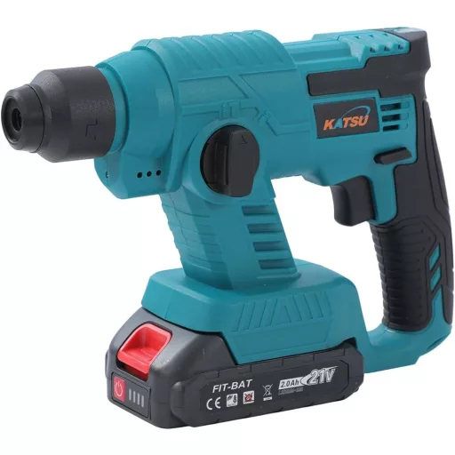 Ciocan rotopercutor cu acumulator KATSU FIT-BAT 21V SDS, cu 2 acumulatori de 1.5Ah