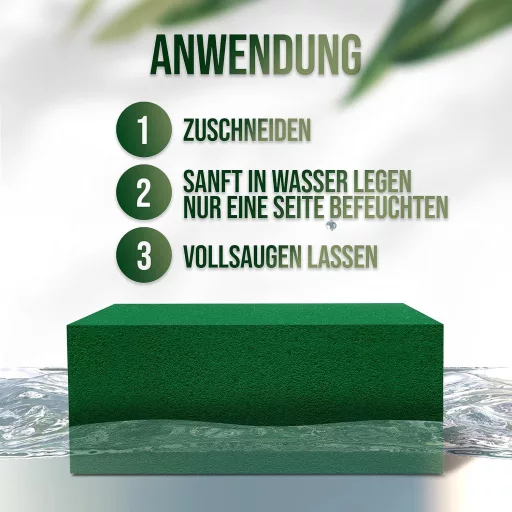 Floraly 3x Bureți Florali, Spumă Florală Premium, Fabricați în Germania, 22x11x8cm, Decorațiuni Florale