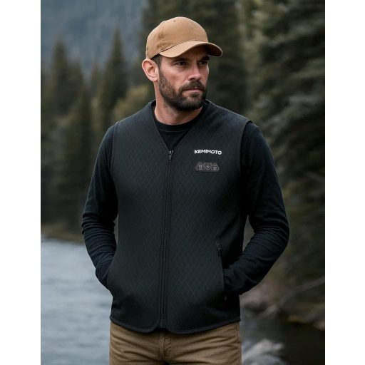 Vestă încălzită KEMIMOTO pentru bărbați, 6 zone de încălzire, USB, electrică, pentru schi și pescuit