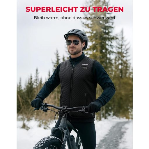 Vestă încălzită KEMIMOTO pentru bărbați, 6 zone de încălzire, USB, electrică, pentru schi și pescuit