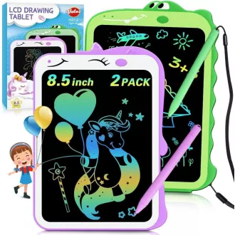   8,5" LCD kresliaci tablet s motívom jednorožca a dinosaura pre deti - 2 ks v sade