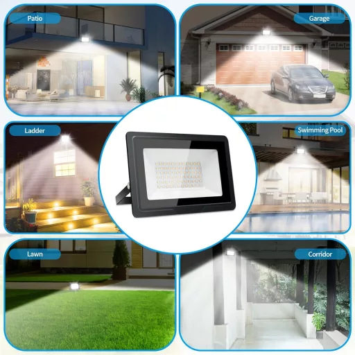 toobettp 50W LED Reflector de Exterior 6000K 5000 Lumeni IP66 Impermeabil Lampă de Grădină 2 buc
