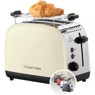   Russell Hobbs Colours Plus 2 szeletes kenyérpirító krém rozsdamentes acél extra széles nyílásokkal