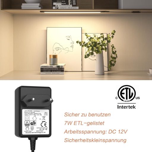 WOBSION LED Konyhapult Lámpa 30cm Érintésmentes Dimmer Semleges Fehér 4000K