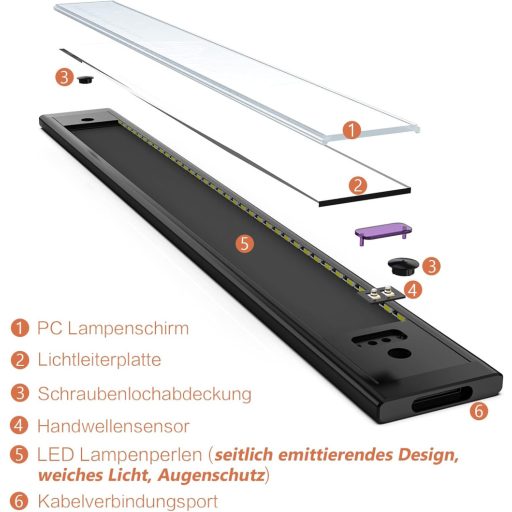 WOBSION LED Konyhapult Lámpa 30cm Érintésmentes Dimmer Semleges Fehér 4000K